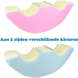 Soft Play Foam Schommelwip roze-blauw | rocker | wipwap | foamblokken | bouwblokken | Soft play speelgoed | schuimblokken